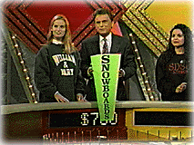 Pat Sajak with snowboard